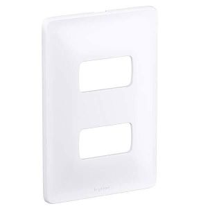 Placa 4"x2" Zeffia 1+1 Módulos Branca Pial