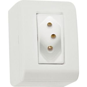 Conjunto Tomada LizFlex 1 Módulo 2P+T 20A Branco Tramontina