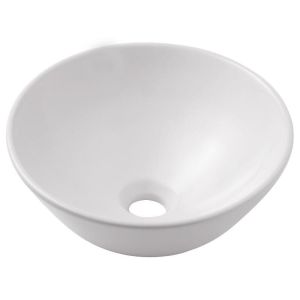 Cuba para Banheiro de Apoio Louça Redonda Branca 35cm East Addra