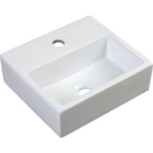 Cuba para Banheiro de Apoio Louça com Mesa Retangular Branca 35X31,5cm West Addra
