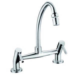 Torneira Misturador para Cozinha de Mesa Bica Alta 1/2" Fluxo Cromado Addra