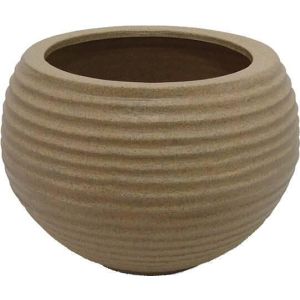 Vaso Bromélia Redondo 37x36cm Areia Polietileno Vasart