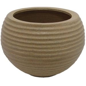 Vaso Bromélia Redondo 24x26cm Polietileno Areia Vasart