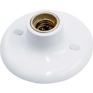 Plafon com Soquete 100W Taschibra Porcelana 1 Lâmpada Branco