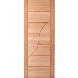 Porta de Abrir Madeira 2,10M X 80CM Sublime Maciça Eucalipto Externa Cruzeiro