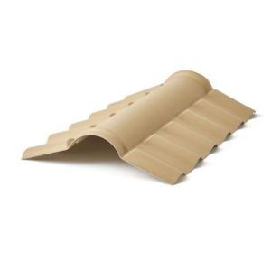 Cumeeira PVC Tubozan Central 0,9mx56cm Marfim