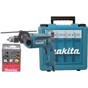 Furadeira de Impacto 1/2" HP1640KX1 760W com Maleta e Kit Brocas Makita