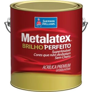 Tinta Sherwin Williams Metalatex Brilho Perfeito Premium 3,6L Branco Semibrilho
