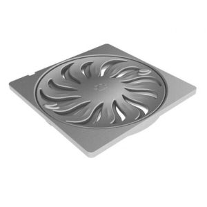 Grelha para Ralo PVC Quadrada 15cm com Fecho Tigre