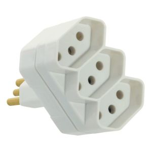 Plugue T Fame 3 Módulos 2P+T 20A 250V~ Branco