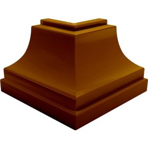 União de Canto Externo PVC 4 Peças 25x40mm Mogno Plastilit