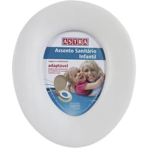 Assento Sanitário Poliéster Infantil Branco Astra
