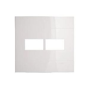 Placa 4"x4" Schneider Decor 2 Módulos Branca