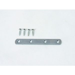 União Reta 4 Furos Zincado 8" 4 Peças Zamar