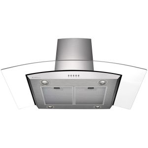 Coifa de Ilha Gourmet Vidro Curvo 90cm Inox Cadence