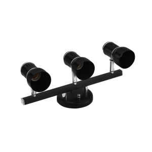 Spot Dital 3 Lâmpadas New Trilho E27 Preto
