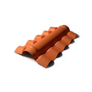 Cumeeira PVC Tubozan Central 0,9mx56cm Cerâmica