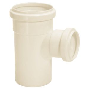 Tee com Redução 100x50mm Pvc Esgoto Branco Amanco