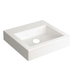 Cuba para Banheiro de Apoio Quadrada com Mesa 43x45 Branco Gelo Deca