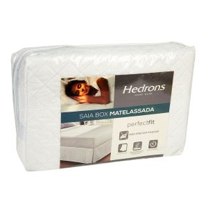 Saia para cama Box Solteiro Metalassada 0,88x1,88x0,38cm branco Hedrons