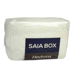 Saia para cama Box Queen Metalassada 1,58x1,98x0,38 branco Hedrons