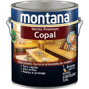 Verniz Copal Premium 3,6L Transparente Brilhante Montana