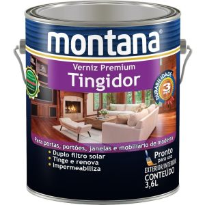 Verniz Tingidor Premium 3,6L Castanho Brilhante Montana