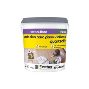 Adesivo Vinílico 4kg Branco Quartzolit