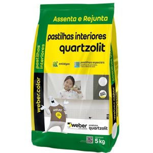 Argamassa Pastilha Quartzolit 5kg Branca