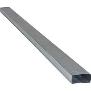 Tubo Descida Retangular Galvanizado 2m Calha Forte