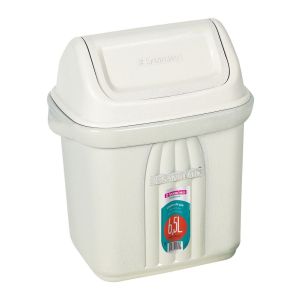 Lixeira de Plástico Basculante Sanremo 6,5L Creme