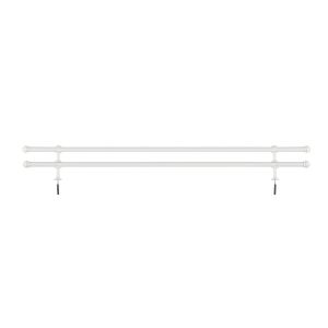 Kit Varão para Cortina Diagonal Duplo 2mx19mm Branco