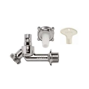 Torneira para Jardim de Parede 1/2" Uso Restrito Cromado Docol