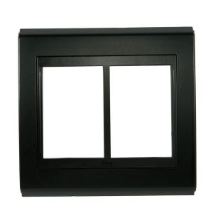 Placa 4"x4" Weg Refinatto Style 6 Módulos Preta