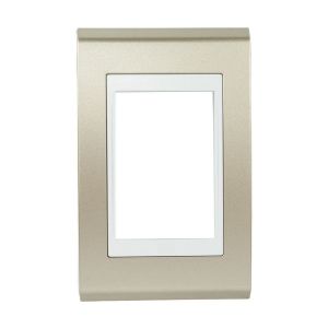 Placa 4"x2" Weg Refinatto Concept 3 Módulos Branca/Champanhe