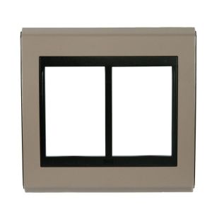 Placa 4"x4" Weg Refinatto Style 6 Módulos Preta/Argila