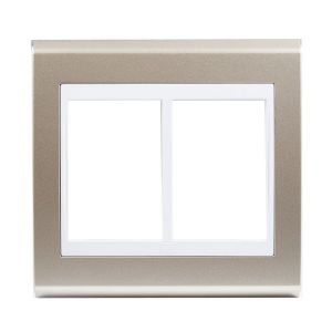 Placa 4"x4" Weg Refinatto Concept 6 Módulos Branca/Champanhe