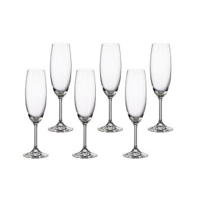 Jogo de Taças para Champagne 220ml Bohemia Martina 6 Peças