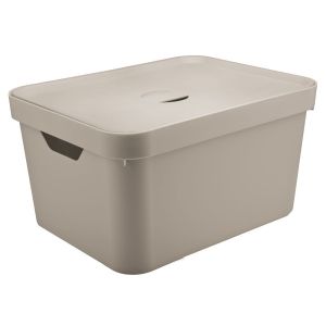 Caixa Organizadora Cube Martiplast 32L 24,5x46x36cm Nude