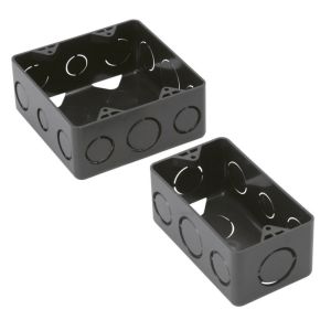 Caixa Luz 4"x4" Quadrada Preto Amanco