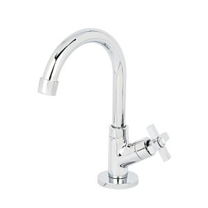 Torneira para Banheiro de Mesa Bica Alta 1/2" 1198 Fluxo Cromado Addra