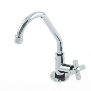Torneira para Cozinha de Mesa Bica Alta 1/2" 1168 Fluxo Cromado Addra