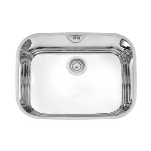 Cuba para Cozinha de Embutir Inox Simples 48x34cm Alto Brilho Com Válvula Tramontina