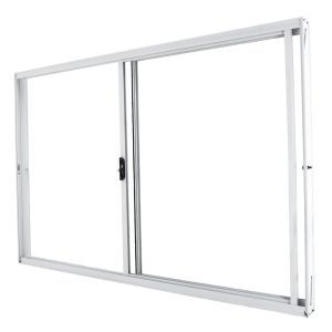 Janela de Correr Sem Bandeira Alumínio 1,00M X 1,00M 2 Folhas Classic Branca CRV
