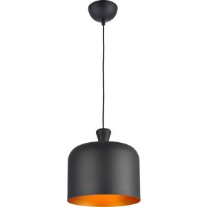 Pendente Avant 1 Lâmpada Bell 30cm E27 Preto Fosco