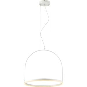Pendente 1 Lâmpada Cage 35cm Branco Luz Amarela Avant
