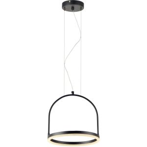 Pendente 1 Lâmpada Cage 35cm Preto Luz Amarela Avant