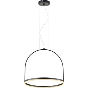 Pendente 1 Lâmpada Cage 55cm Preto Luz Amarela Avant