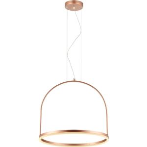 Pendente 1 Lâmpada Cage 55cm Cobre Luz Amarela Avant