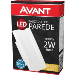 Balizador 1 Lâmpada 6500K 2W Bivolt Luz Branca Frio Avant